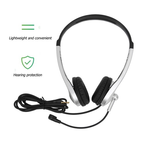 Wired Headset Noise Cancelling Binaural Business Headphone With Single Direc SPC - Zdjęcie 8 z 12