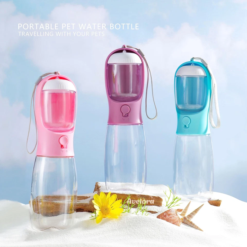 Botella de agua portátil para mascotas | Dispensador de alimentos taza de viaje a prueba de fugas perro gato suministro U Foto 2 de 4