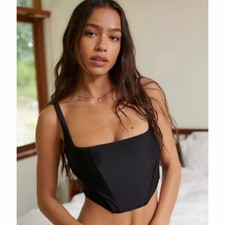 Out From Under Urban Outfitters Lovestruck Micro Corset Black NWT Sz Med