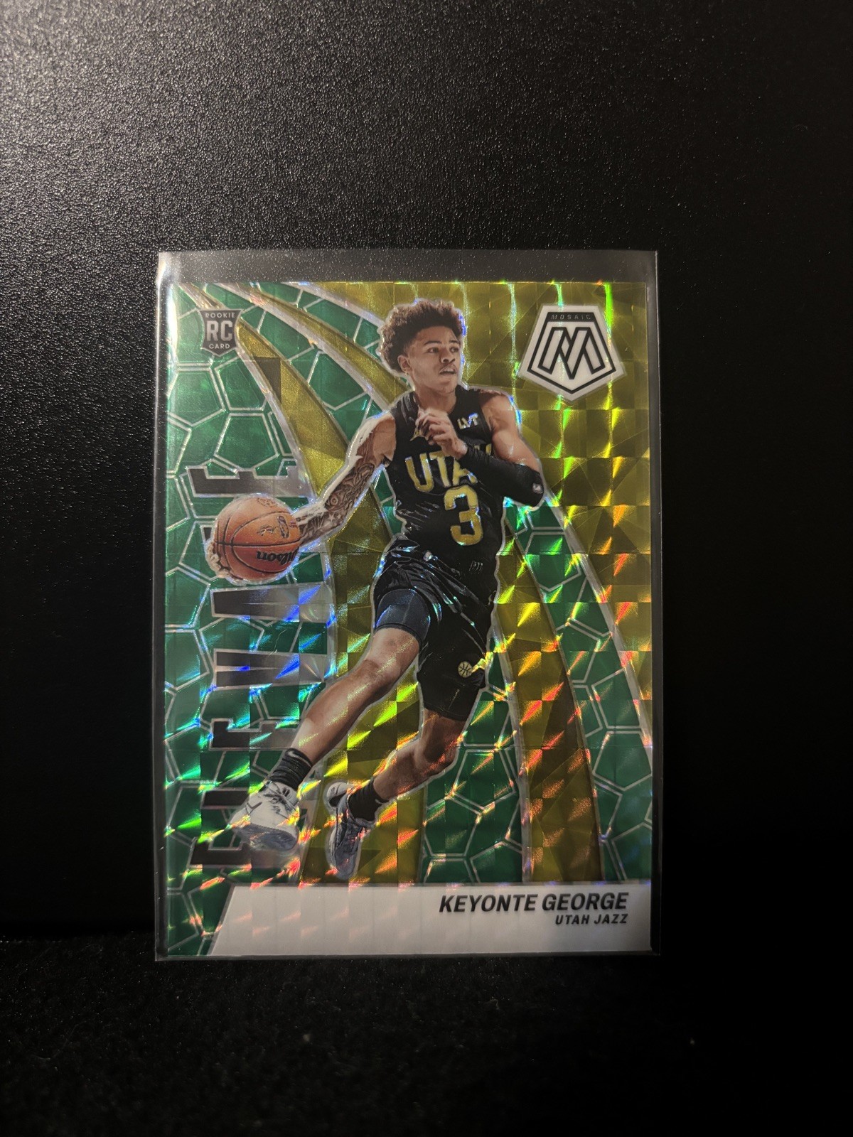 2023-24 Panini Mosaic - Elevate Keyonte George #22 Green Mosaic (RC)