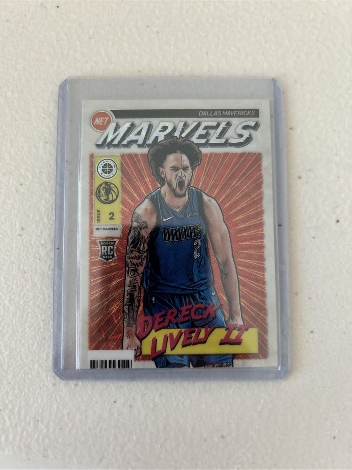 2023-24 Panini Nba Hoops Premium Stock - Retro Net Marvels Dereck Lively #12 RC