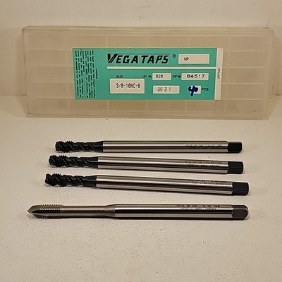 NEW LOT OF 4 VEGA TAPS HP 84517 3/8-16NC-6 GH3 3F P HSSE-V