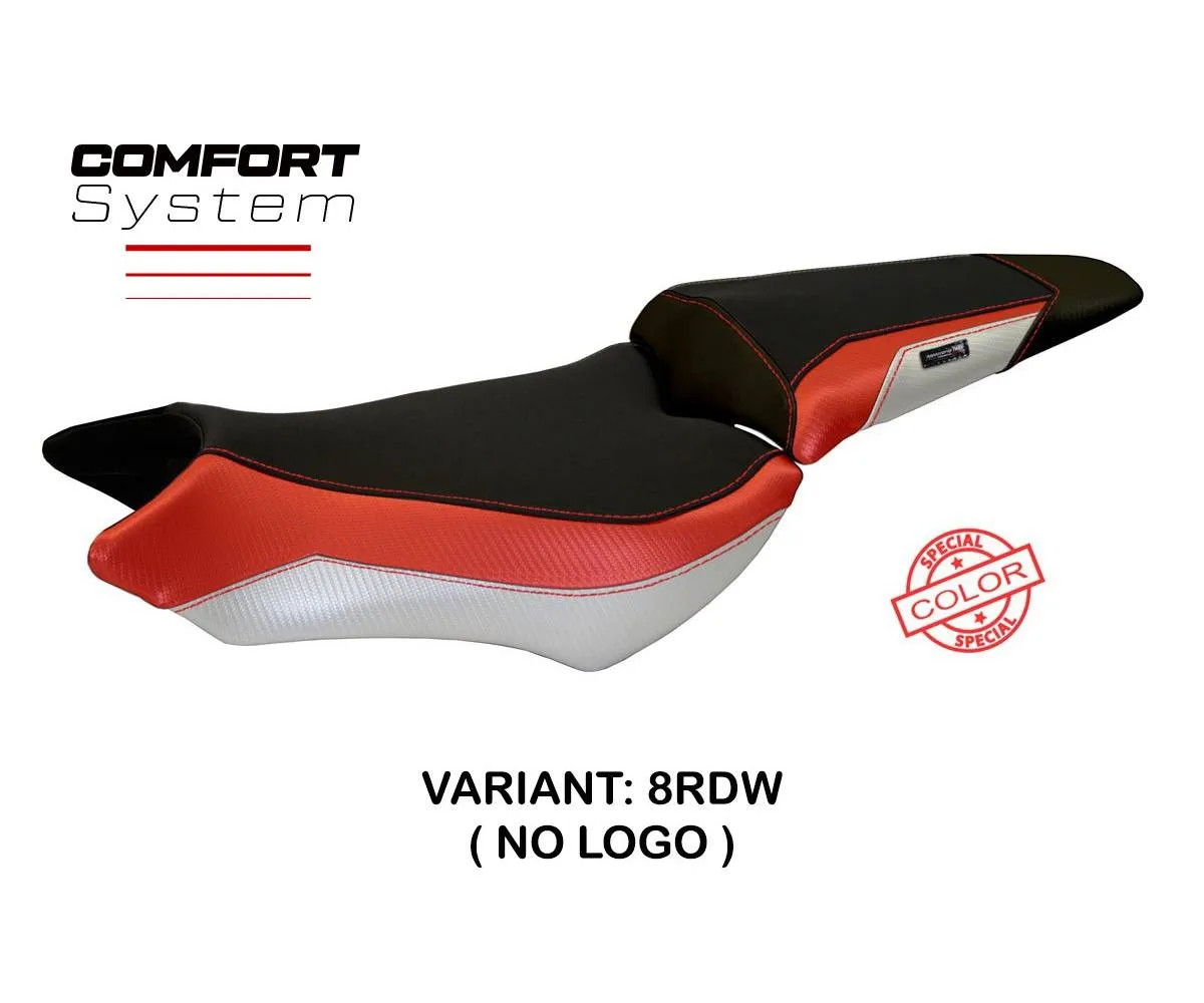 Seat cover Ponza Comfort S Red-White Tpz compatible HONDA CB 1000 R 2008 2017