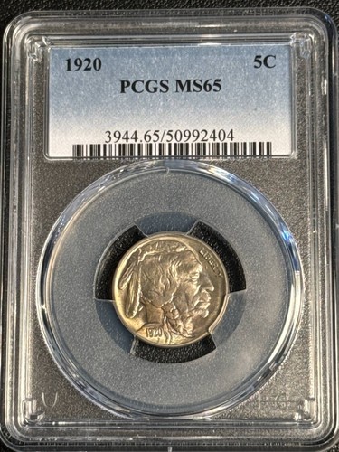 1920 P Buffalo Nickel PCGS MS-65