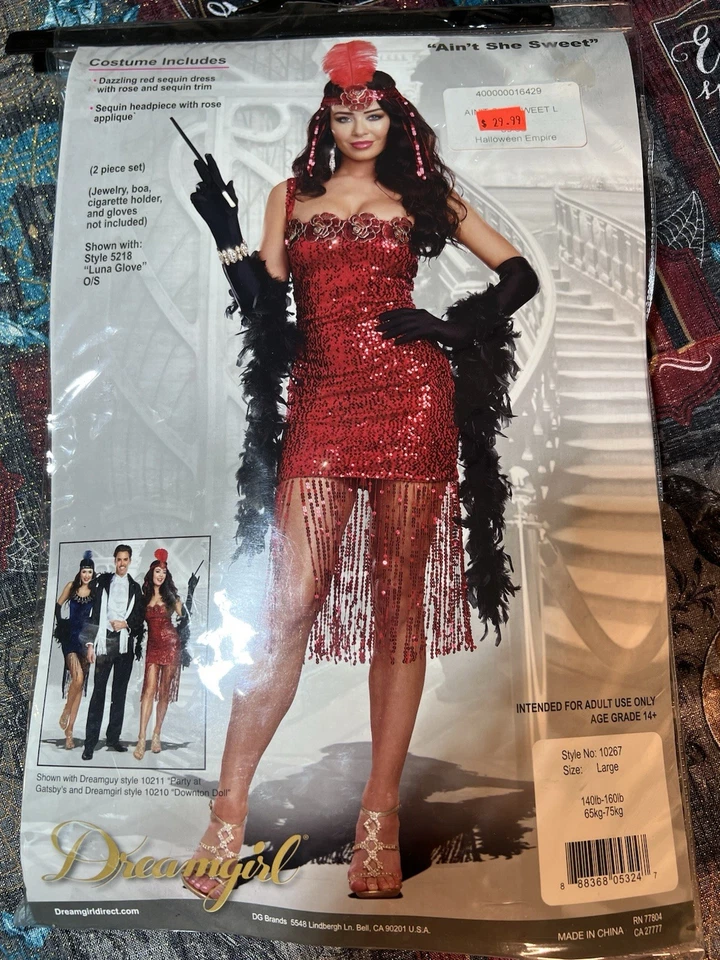 Disfraz Flapper Girl Dreamgirl Ain’t She Sweet Talla Grande Foto 3 de 4