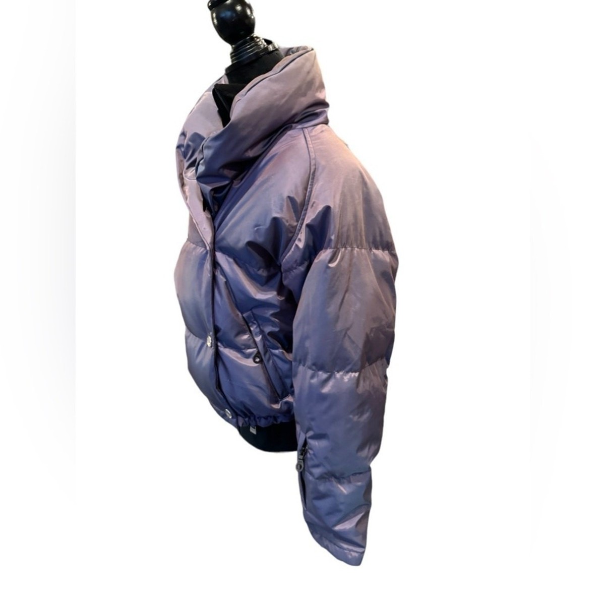 NILS Iridescent Purple Puffer Shall Winter Jacket Women's size 8
