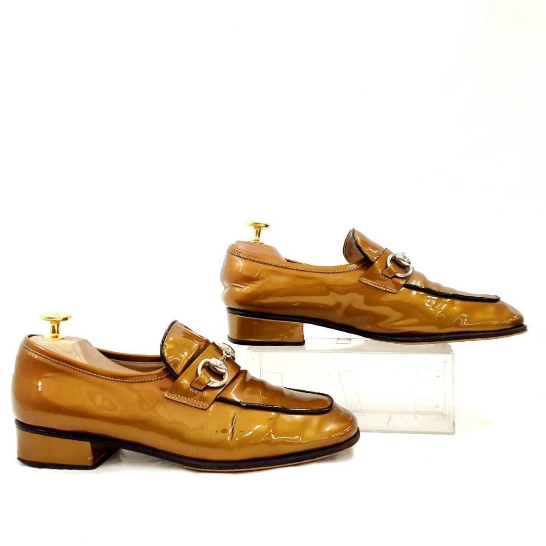 GUCCI Women's Loafers Horsebit Leather Ochre EU37/US7 120216c thumbnail 2