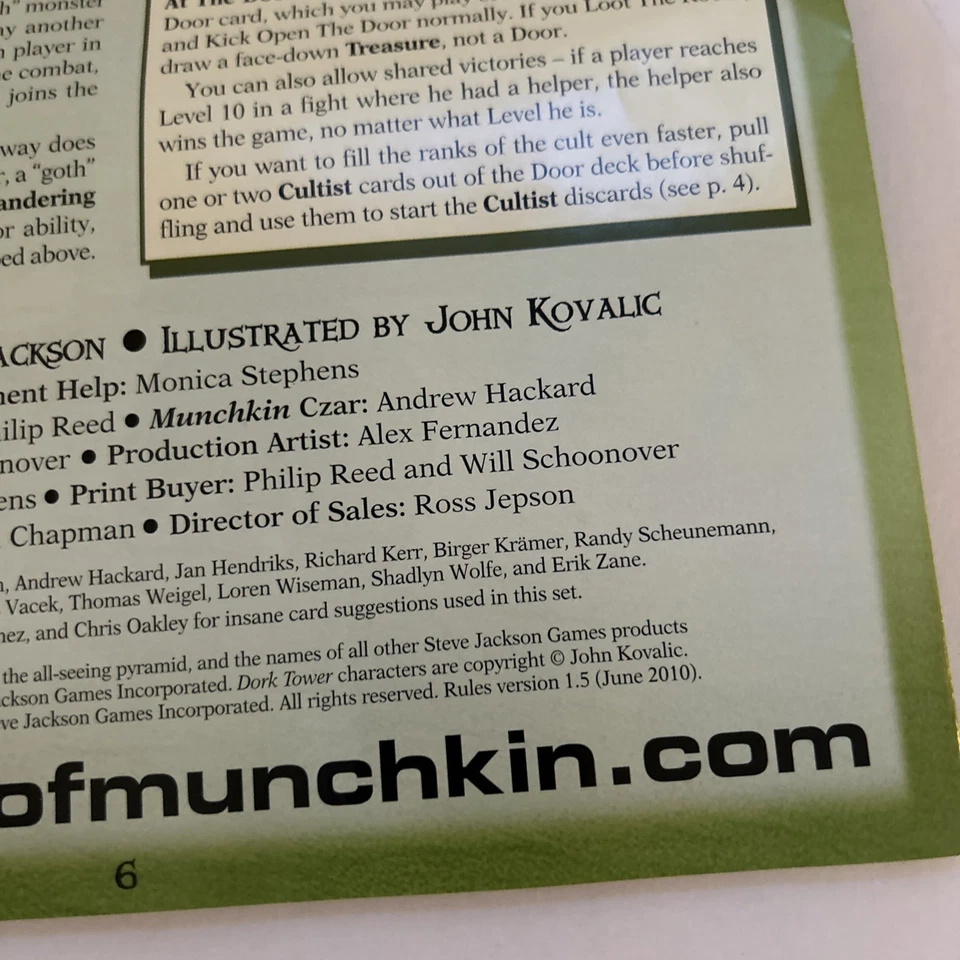 Juego Base Munchkin Cthulhu + 3 Expansiones + Tarjeta Promocional Steve Jackson En muy buena condición Foto 4 de 4