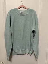 Vtg 90s Lee Plain Heather Green Sweatshirt M Blank Made In USA