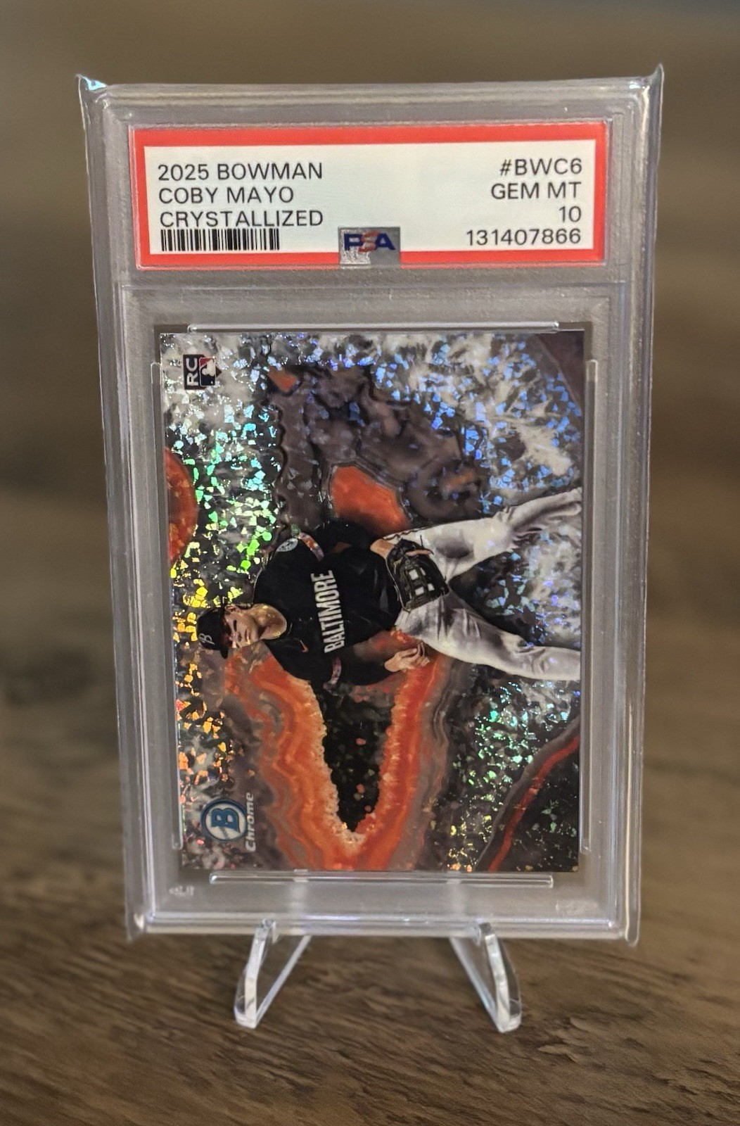 2025 Bowman - Crystalized Coby Mayo #BWC-6 (RC) PSA 10