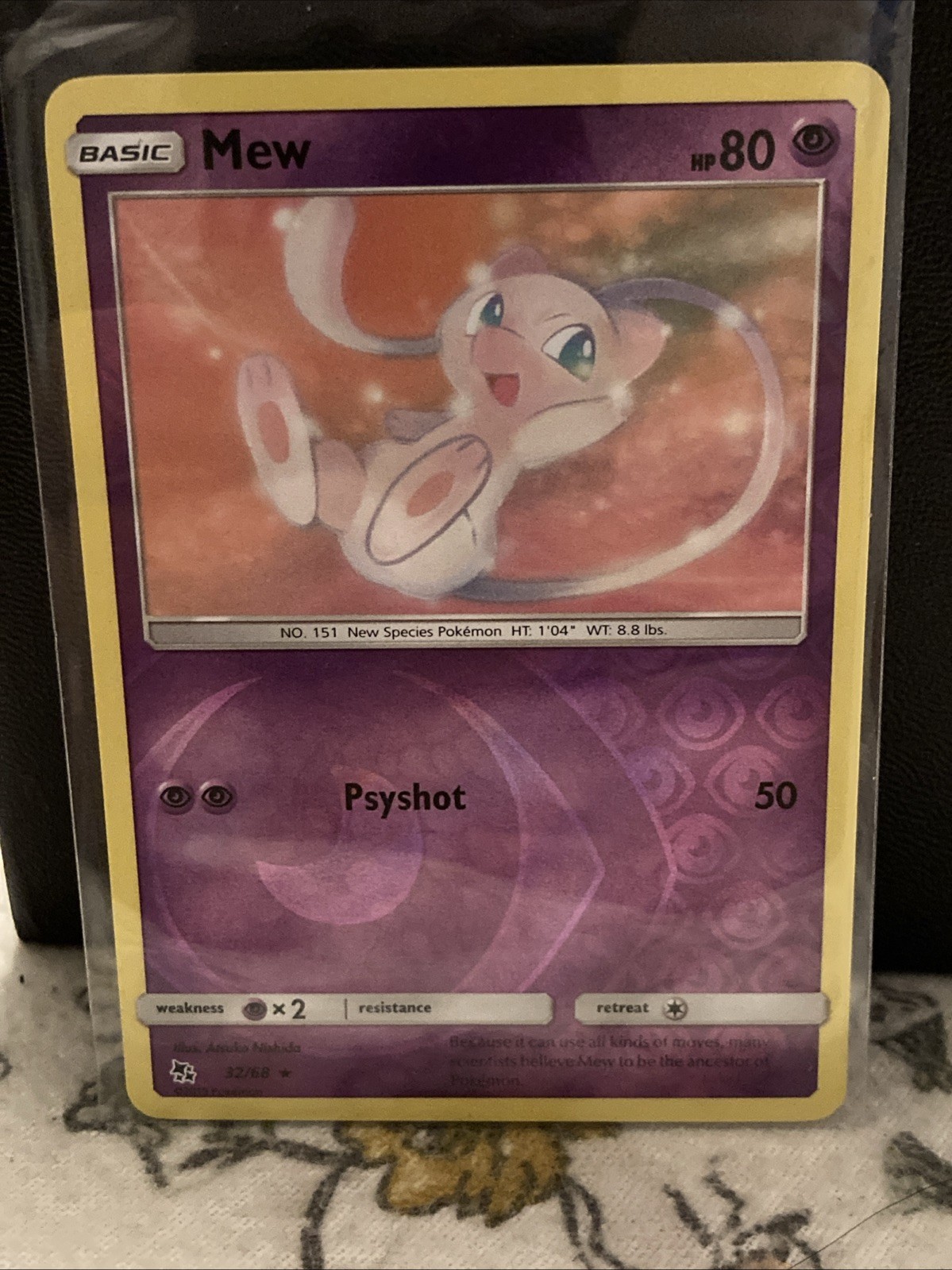 Mew 32/68 Reverse Holo Rare 2019 Pokemon Hidden Fates NM/M MINT