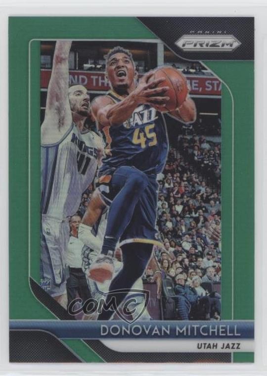 2018-19 Panini Prizm Green Prizm Donovan Mitchell #143 0z0j