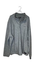 Eddie Bauer Men's Sweater Fleece 1/4 Snap Pullover Mock Neck Heather Gray XXL