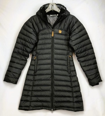 Fjallraven Snow Flake Parka Women's XS Black Down Puffer Jacket Coat AS IS READ