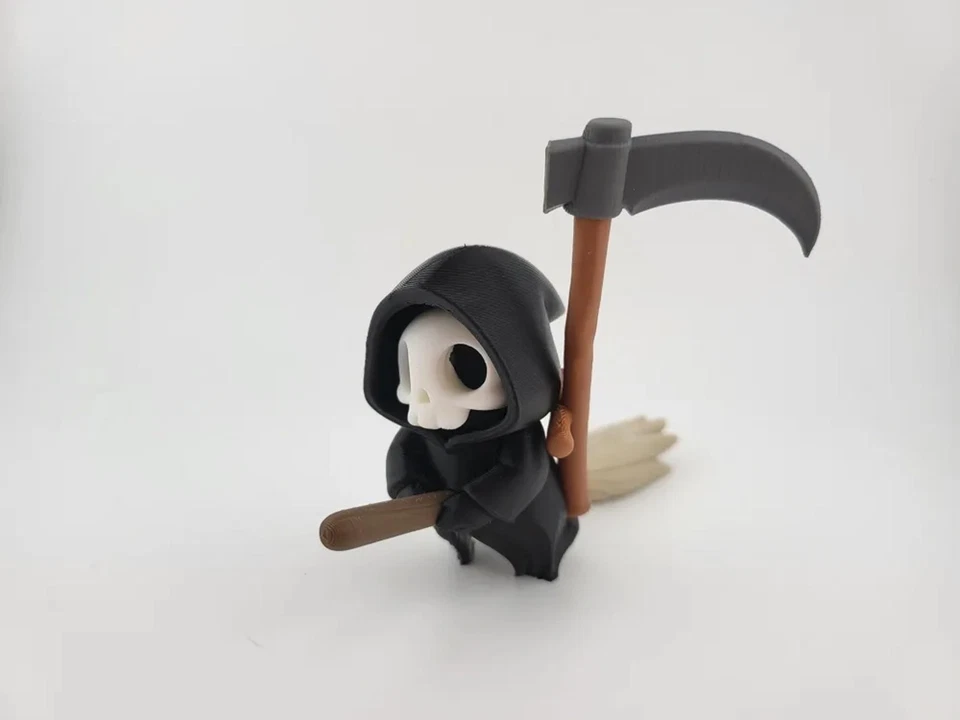 Grim Reaper on a Broomstick - Spooky Cute Skeleton Deco - Image 4 of 4