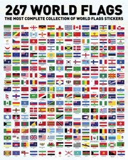 Flags of the World Stickers - Premium Country Flags and Mini Flag Stickers Se...