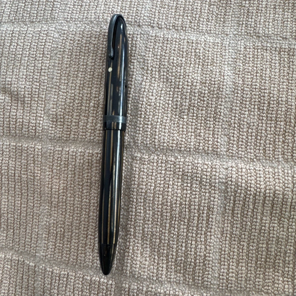 Vintage W.A. Pluma Estilográfica Sheaffer Lifetime Rayas Punto Blanco Grabada con Nombre Foto 2 de 4