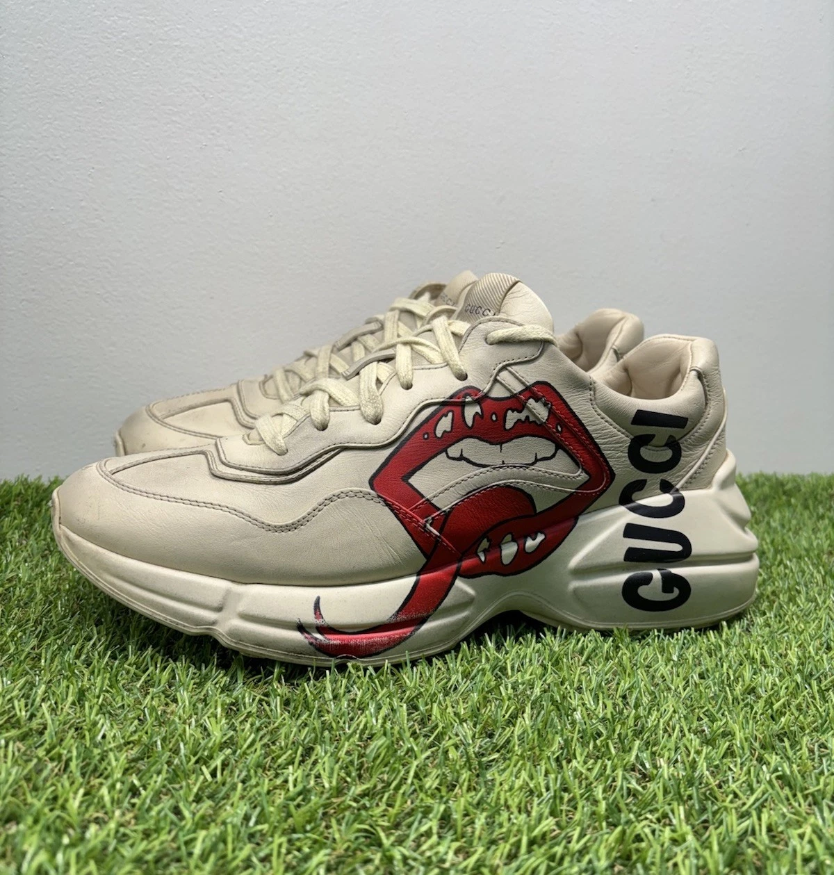 Taille 8,5 G (9 US)   Gucci Rhyton GG « Bouche »   BON ÉTAT !