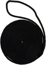 Unicord Premium 5/8" D x 35' L Black Nylon 3-Strand Dock Line