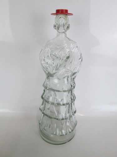 Vintage Matador And Flamenco Dancer Large Glass Bottles With Hat Stoppers - Picture 19 of 24