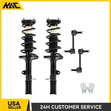 4PC Rear Complete Strut Assembly & Sway Bar Link Kits For 98-02 Toyota Corolla