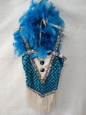 LEO'S Vintage Girls Dancewear Dance Costume- Leotard/Boa/Bowtie Size MC Medium