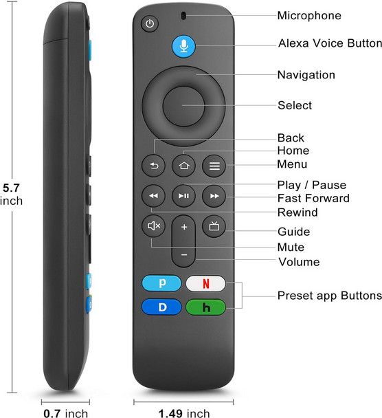 Control For Fire Stick Tv Cube Fire Smart Tvs