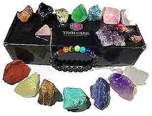 Collection 17 pcs Healing Crystals kit, 7 Raw Chakra Chakra Therapy Starter - Picture 1 of 8