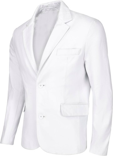 Blazer informal de cuero con costuras invisibles para hombre - estilo abrigo con cierre de 2 botones - Imagen 16 de 27