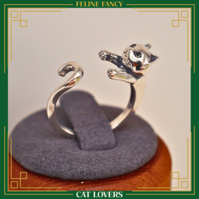 Lily Cat Ring | Silver | Cat Lovers | Ring | Wife Gift |  Feline Fancy Ltd