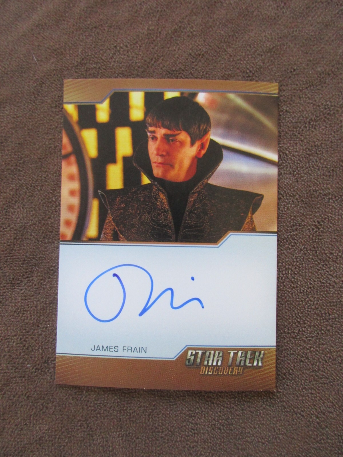 Star Trek Discovery Season 5 JAMES FRAIN Bordered Autograph