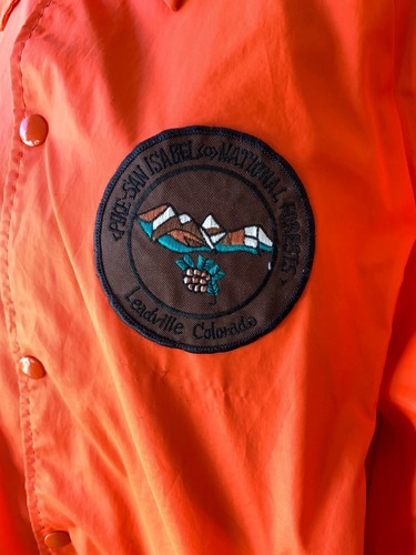 Vintage Pike San Isabel National Forest Colorado Volunteer Orange Jacket Wind XL - Picture 3 of 11