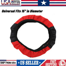 Universal 1538cm Leather Car Steering Wheel Cover Anti-slip Accessories Black Universal 1538cm Leather Car Steering Wheel Cover Anti-slip Accessories Black