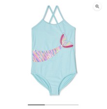 magical Girls One Piece Mermaid Tail Swimsuit, Sizes 8