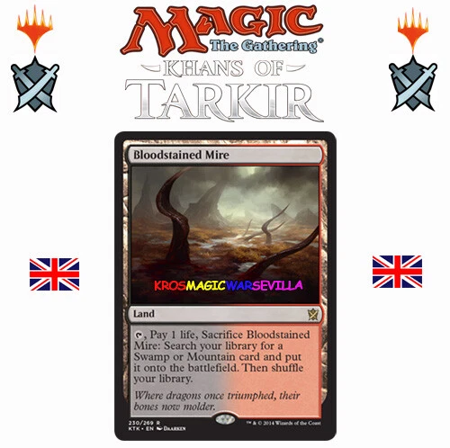 MTG Bloodstained Mire KHANS OF TARKIR ENGLISH NM Cenagal ensangrentado - Imagen 1 de 1