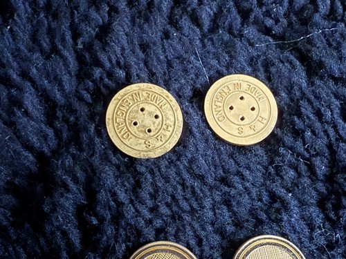 Holland & Sherry London Vintage Traditional Men’s Sport Jacket Button Set NEW - Picture 3 of 3