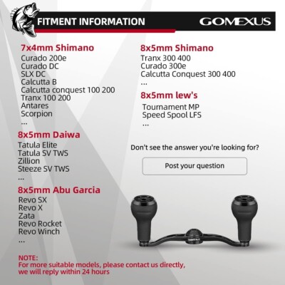 Poignée De Manivelle GOMEXUS 100mm Pour Moulinet Casting - Compatible Daiwa, Abu...
