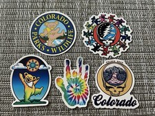 Grateful Dead  Co/ Jerry Garcia Assorted Vinyl Stickers: Colorado Bear SYF Hand