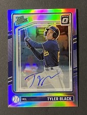 Tyler Black 2024 Panini Donruss Optic Rated Prospect Silver Holo Auto