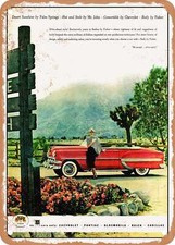 Metal Sign - 1954 Chevy Bel Air Convertible Vintage Ad Metal Sign - 1954 Chevy Bel Air Convertible Vintage Ad
