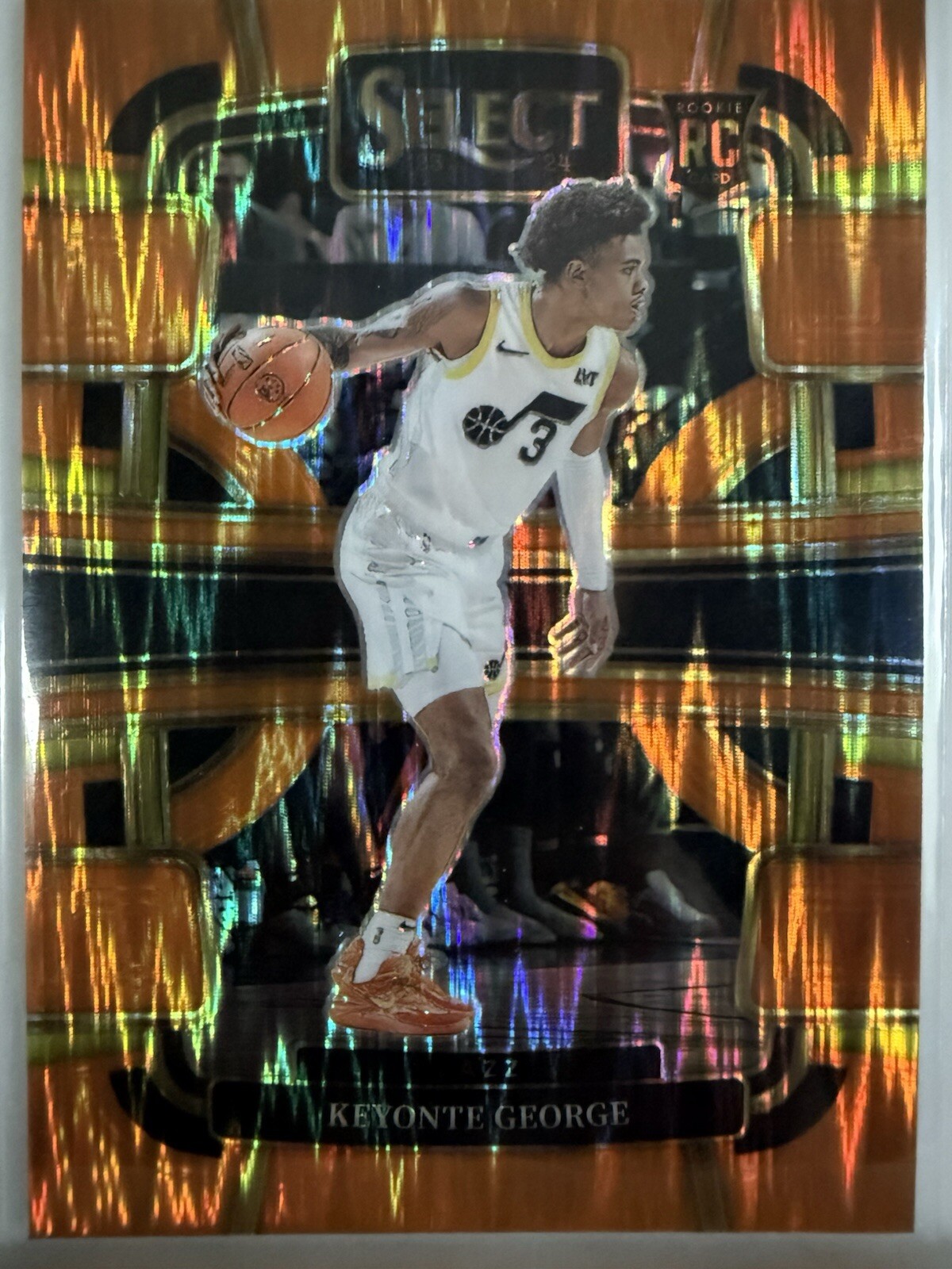 2023-24 Panini Select - Concourse Orange Tectonic Prizm #75 Keyonte George (RC)