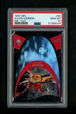 1997 Allen Iverson SPx basketball card Die-Cut PSA 10 GEM MINT #35 Phila 76ers