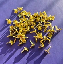 Cute Small Mini Brads Split Pins Spikes Metal Plated 50Pcs 3 Designs