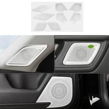 For Honda CR-V CRV 2023-2024 Silver Car Inner Door Pillar Speaker Cover Trim 8X