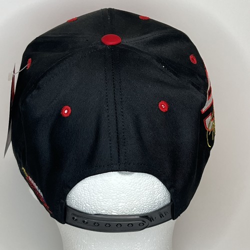 Vintage Ricky Craven #50 Bud Racing Snapback Hat Cap NASCAR Checkered Flag 1998 - Picture 7 of 15