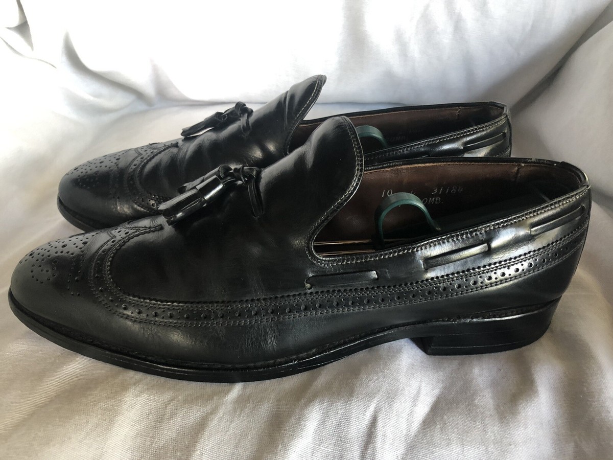 Allen Edmonds Berwick Black Leather Long Wingtip Tassel 
