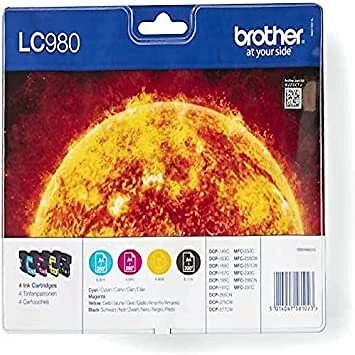 TONER & INKJET CARTRIDGES Brother LC980 Value Pack Cartouche d'encre noire/cyan/magenta/jaune LC980VALBP (