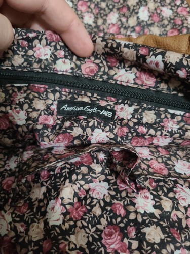 American Eagle Elephant Theme Hobo Bag/ Backpack Faux Leather Trim - Picture 4 of 7