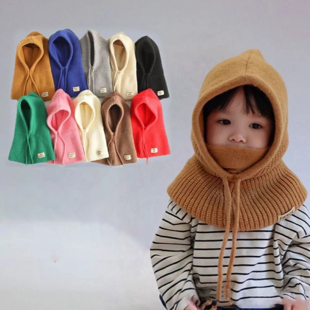 Windproof Children s Pullover Hat Knitted Girls Sweater Hat Boy