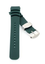 Premium Kautschuk Diver Uhrenarmband Modell Rafting-S grün 22 mm, komp. Seiko